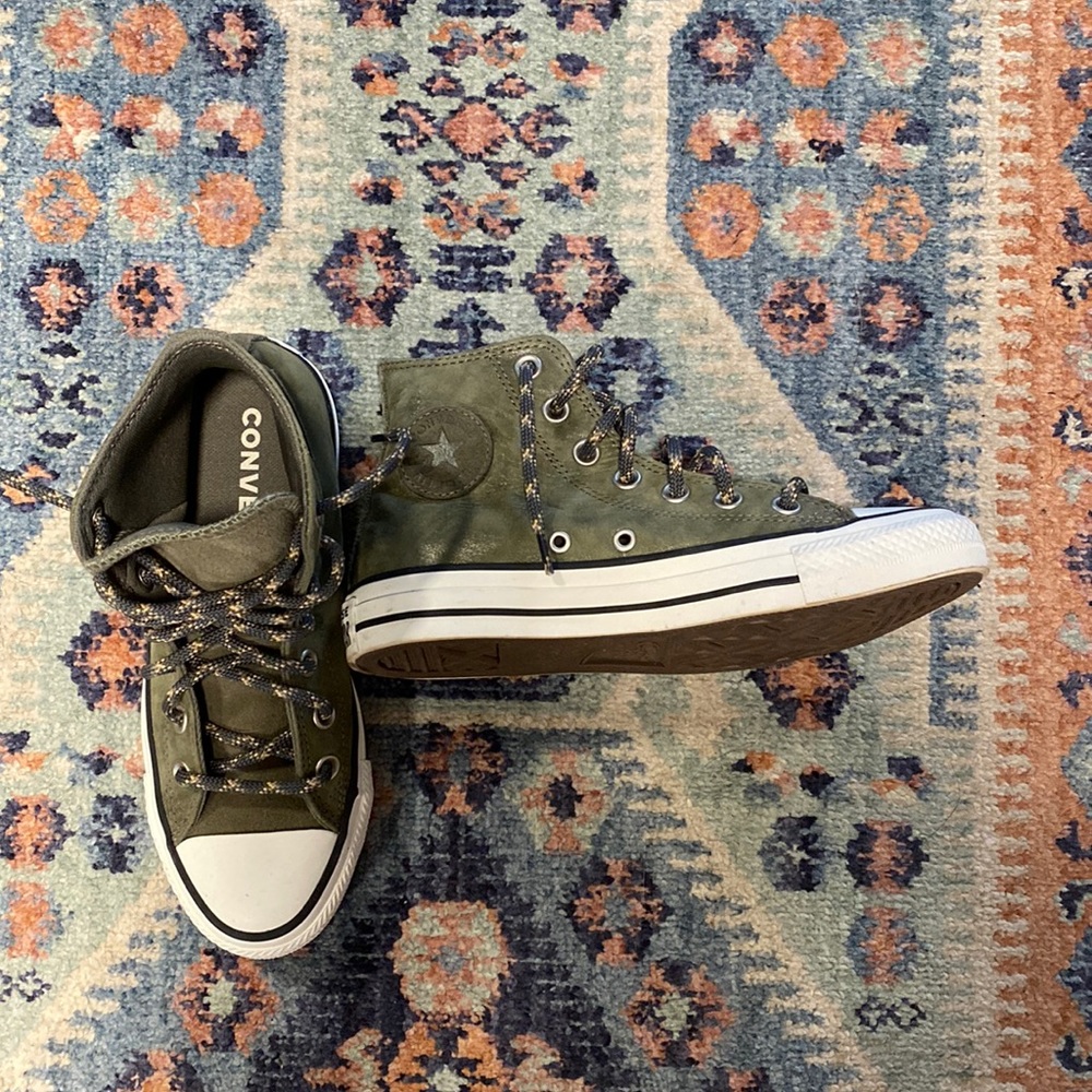 Army Green Suede Converse